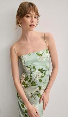 Reformation Frankie Silk Gown Dress Women Size 8